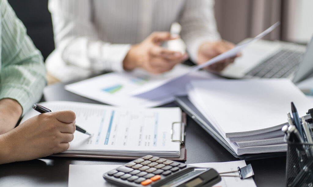 Accounting firm meeting with small business owner